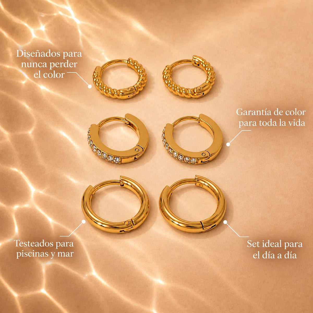 Set Pendientes Aria