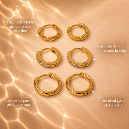 Set Pendientes Aria